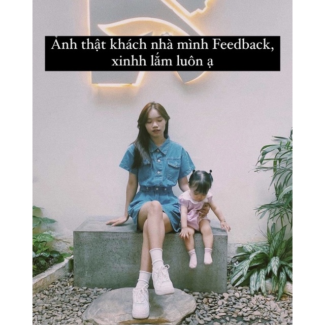 Jum váy jean tay ngắn dáng ngắn