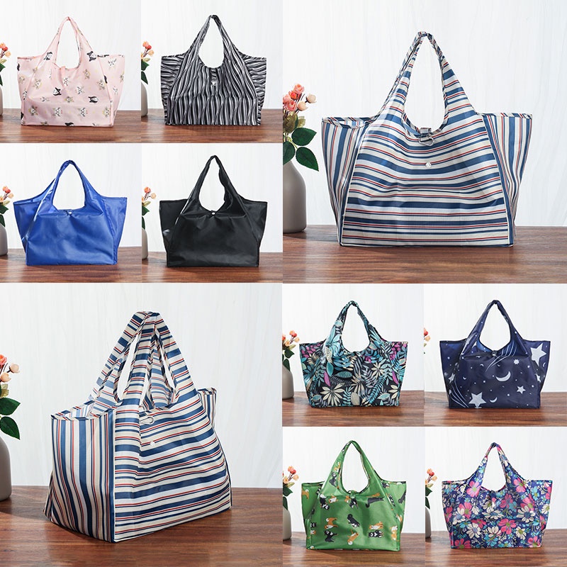 Túi xách mua sắm vải oxford chống thấm nước in họa tiết xinh xắn thân thiện với môi trường