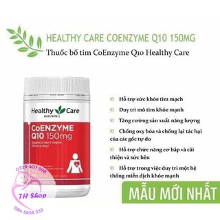 [MẪU MỚI] Bổ Tim Healthy Care CoEnzyme Q10 150mg 100 Viên Úc Chuẩn Chính Hãng