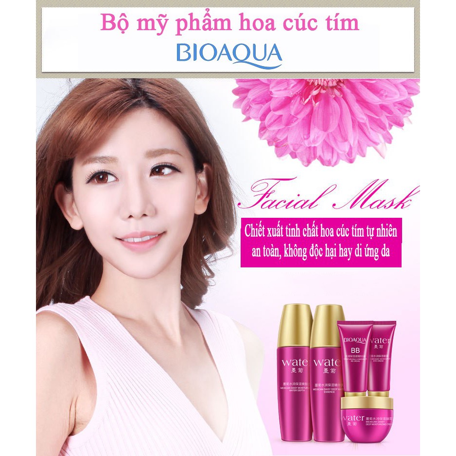 Bộ Mỹ Phẩm Chăm Sóc Da Hoa Cúc Tím Bioaqua 5 Món | BigBuy360 - bigbuy360.vn