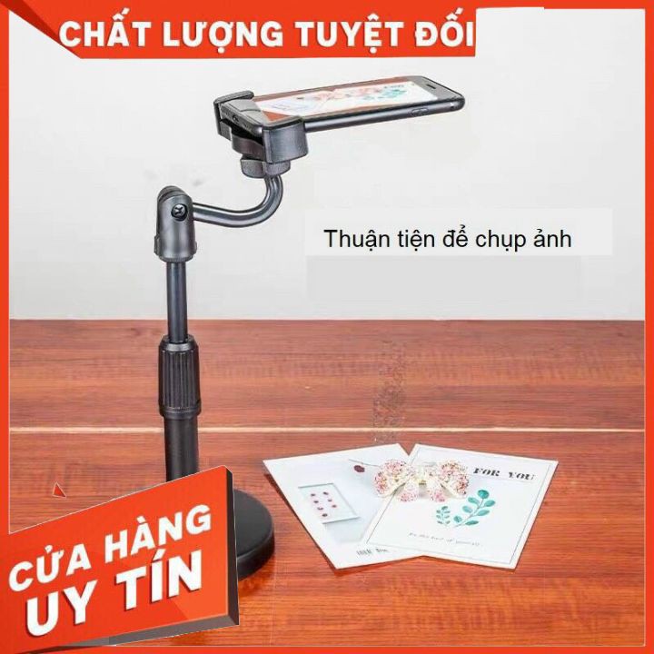 Giá Đỡ Điện Thoại livestream Để Bàn + Kẹp Điện Thoại Đa Năng xoay 360 độ dùng để Quay Phim, chụp ảnh L8