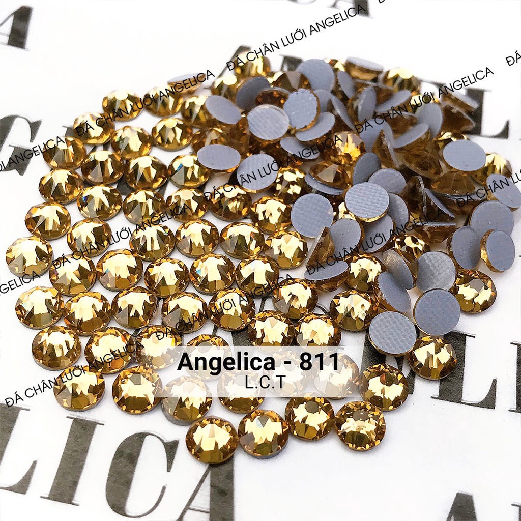 Đá Chân Lưới 16 Khía Màu Vàng Trà ANGELICA 811