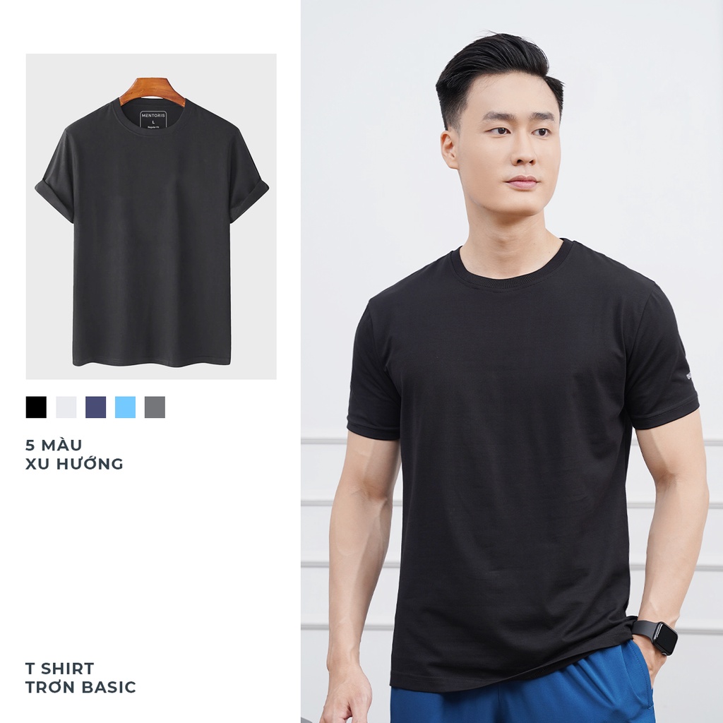 Áo Thun Nam Ngắn Tay 4 Màu Phong Cách Thể Thao Khoẻ Khoắn Năng Động MTS01 thương hiệu MENTORIS