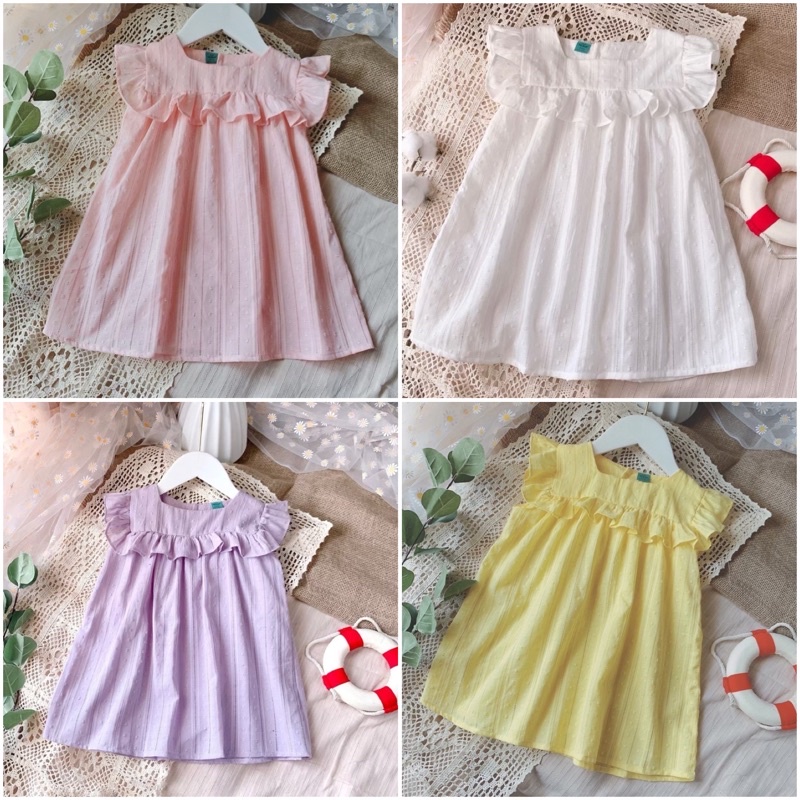 Váy đầm cânh tiên viền bèo cho bé_mịn,mát, dễ thương (8-19kg)