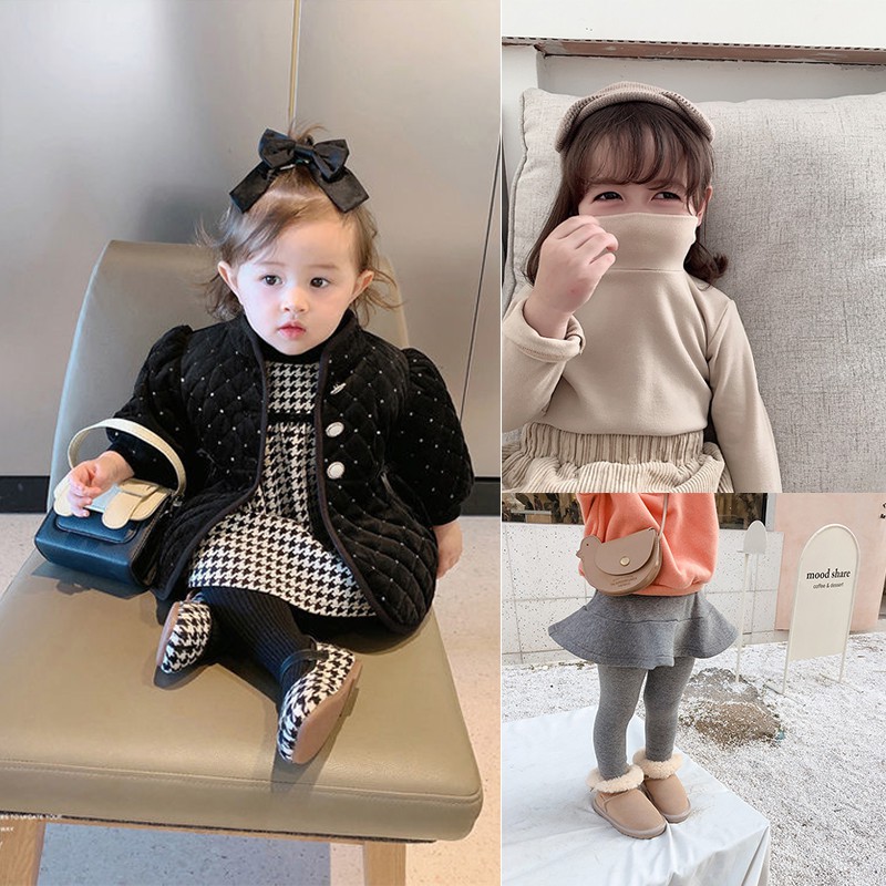 Bộ Đồ Cotton Thời Trang 2021 Áo Khoác Giữ Ấm + Áo Thun Tay Dài + Quần Dài Thời Trang + Nón Đáng Yêu Cho Bé