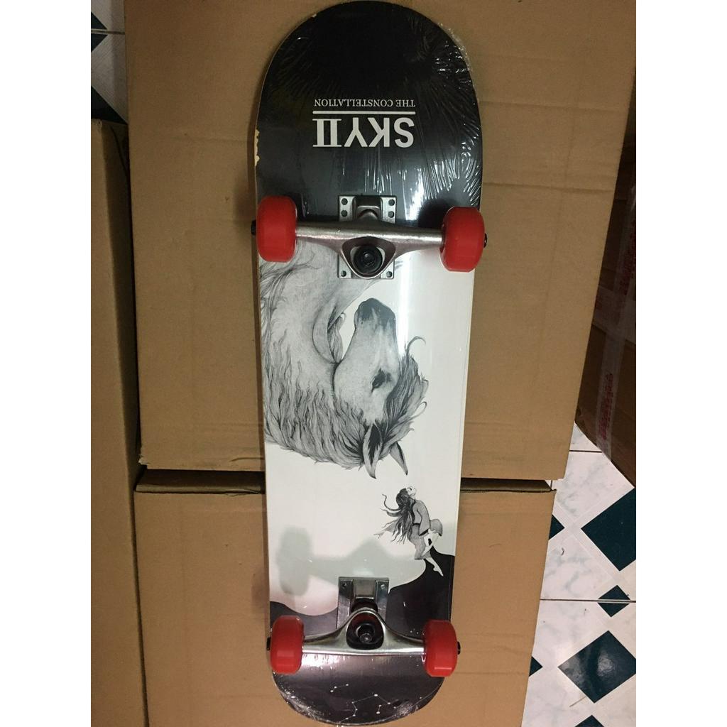 Ván trượt Skateboard chịu lực lên đến 100kg MẶT NHÁM ĐEN ĐẲNG CẤP