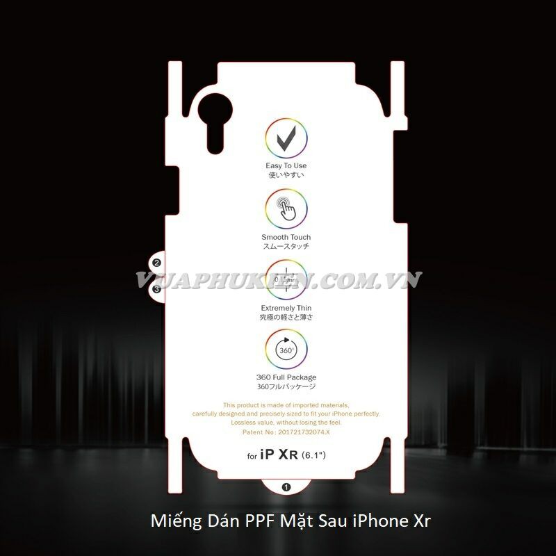 Miếng dán PPF cho iPhone Xs Max/Xr/X/Xs/7/8 Plus/7/8/6/6S Plus/6/6S chống xước và trầy máy