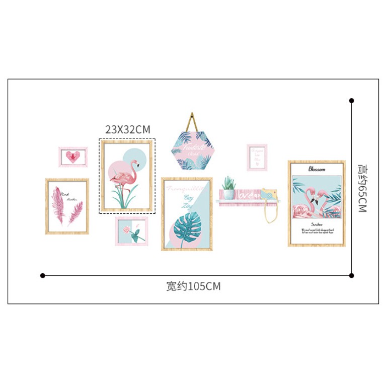 Decal trang trí tường Hồng Hạc