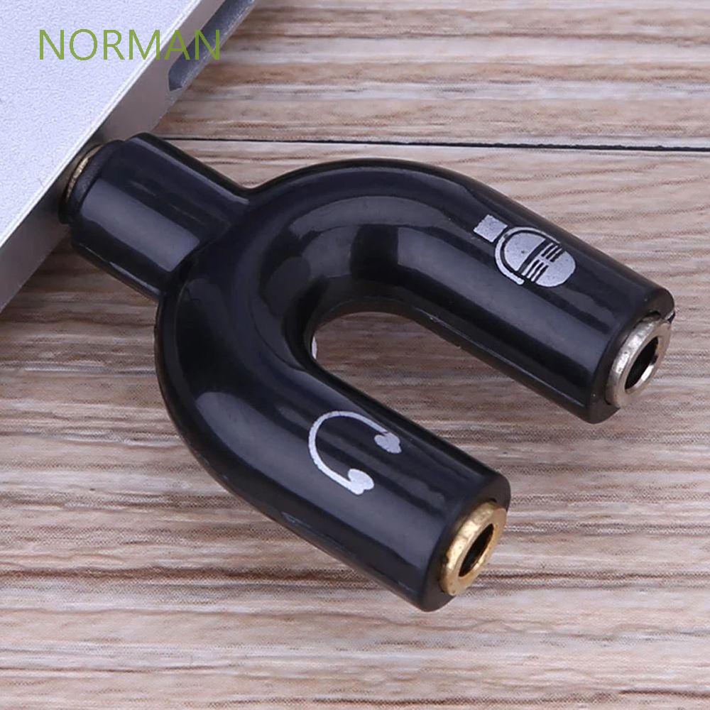 Đầu chuyển đổi mở rộng cổng 3.5mm cho dây cáp tai nghe/ micro MP3 MP4 màu trắng/đen tiện dụng