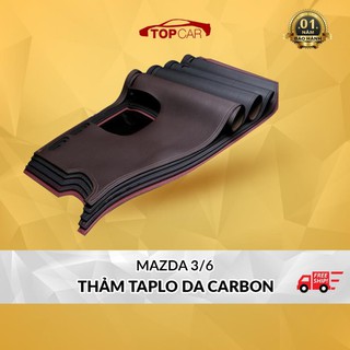 ⚡️DA THẬT⚡️Thảm Taplo MAZDA 3 CX5 Da Vân Cacbon Đáy Chống Trơn Trượt, Xê Dịch