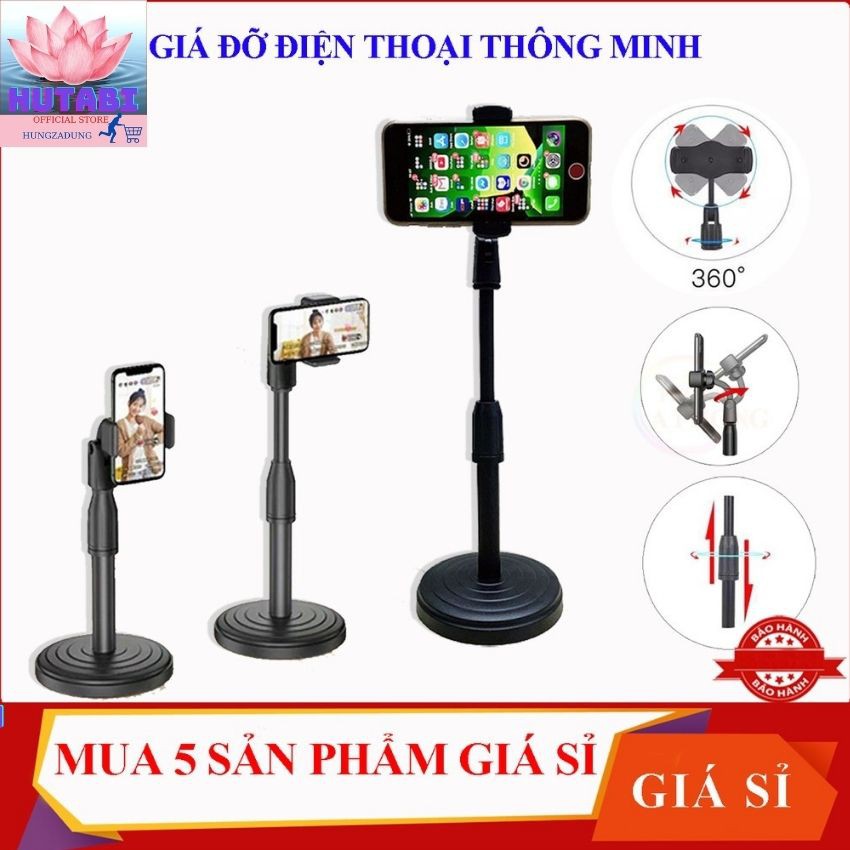 [ Giá Đỡ Điên Thoại] Giá Đỡ Điện Thoại Để Bàn- Livestream, Xem Phim-Quay TikTok,Chụp Ảnh Chống Rung  HUNGZADUNG - HUTABI