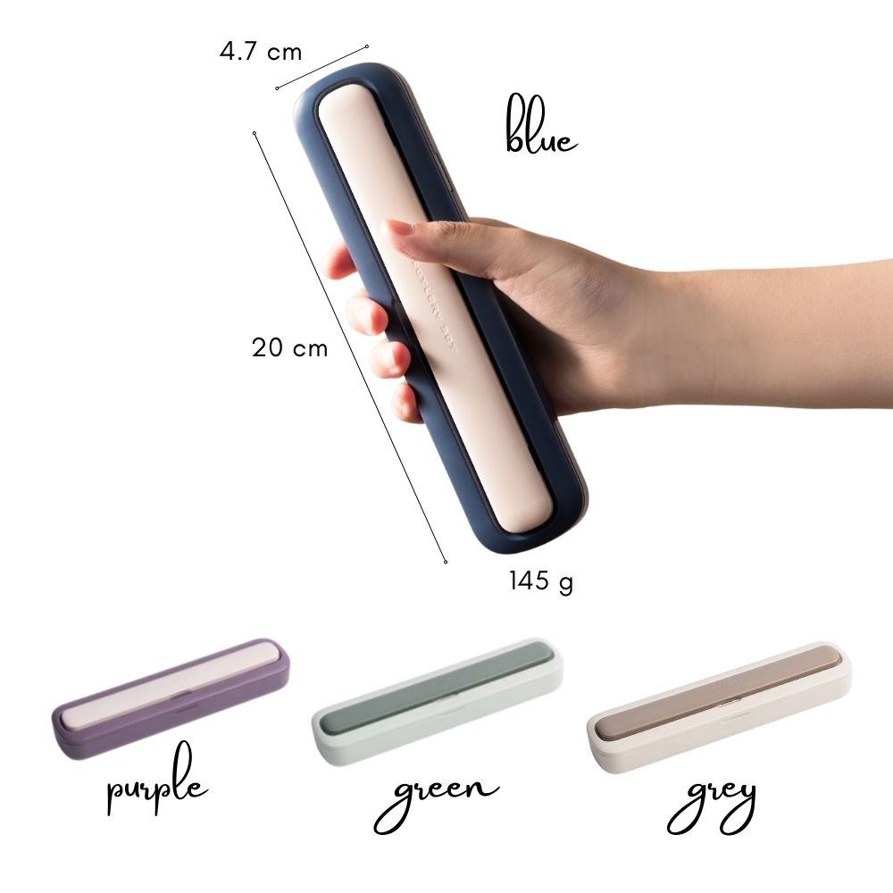 Bộ đũa thìa văn phòng FEEKA cute siêu đẹp 2 ngăn, Bộ thìa đũa cá nhân dễ thương cho dân văn phòng INOX cao cấp