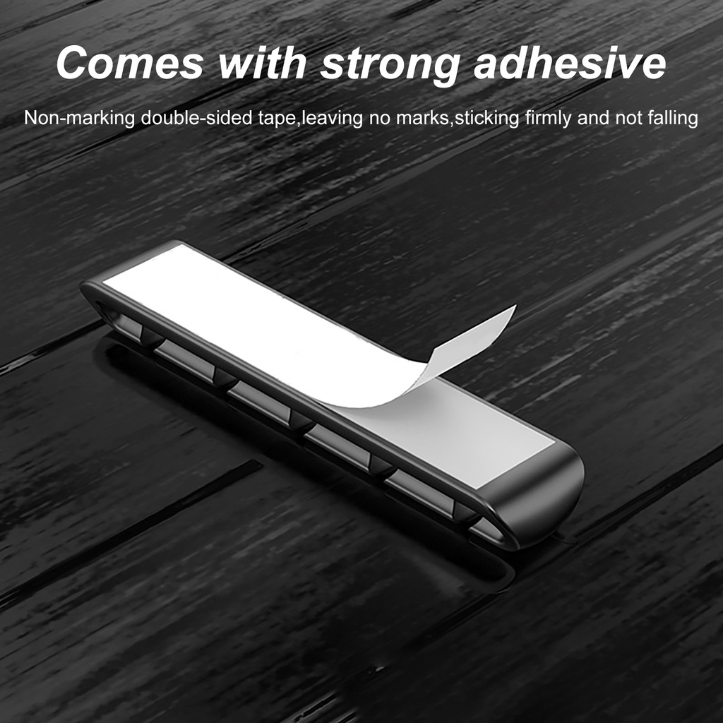 Kẹp giữ dây cáp bằng silicone tự dính đa năng cho văn phòng chất lượng cao