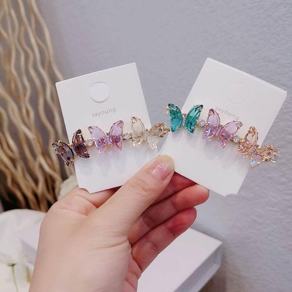 Kẹp Tóc Hình Bướm Mặt Kính Thời Trang Cho Nữ