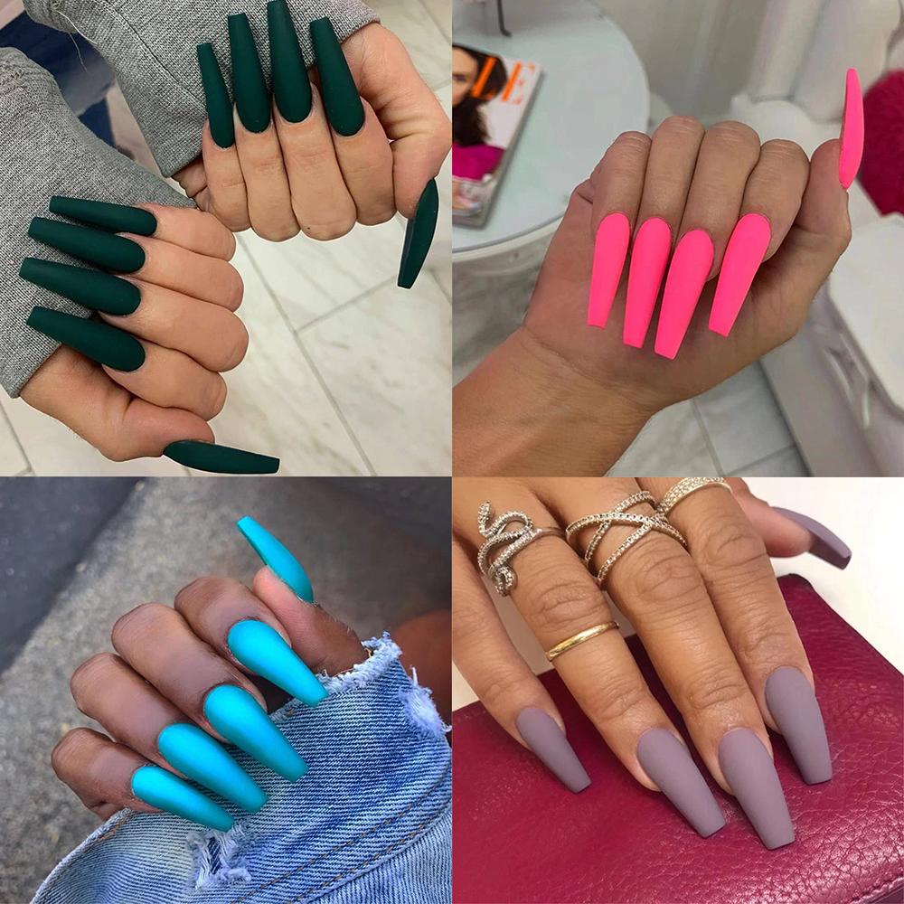 DIACHAVN Hộp 24 Móng Tay Giả Thời Trang Cho Nữ
