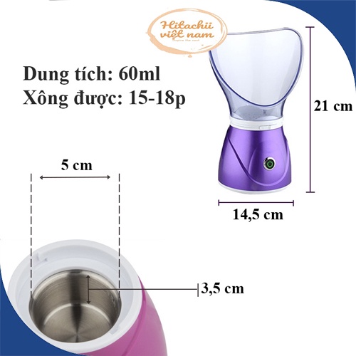 Máy xông hơi mặt mini tại nhà mini, Máy xông mặt mũi họng mini thảo dược hoa quả nóng xông mũi thông minh hơi nước