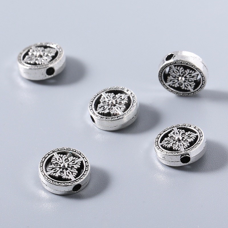 Charm bạc thái Bánh xe pháp luân - Charm bạc 925