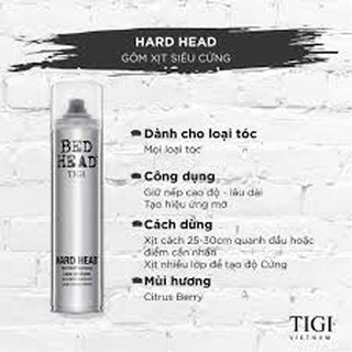 [ TIGI ] Gôm Xịt Giữ Nếp Cứng Tigi Bed Head 385ml