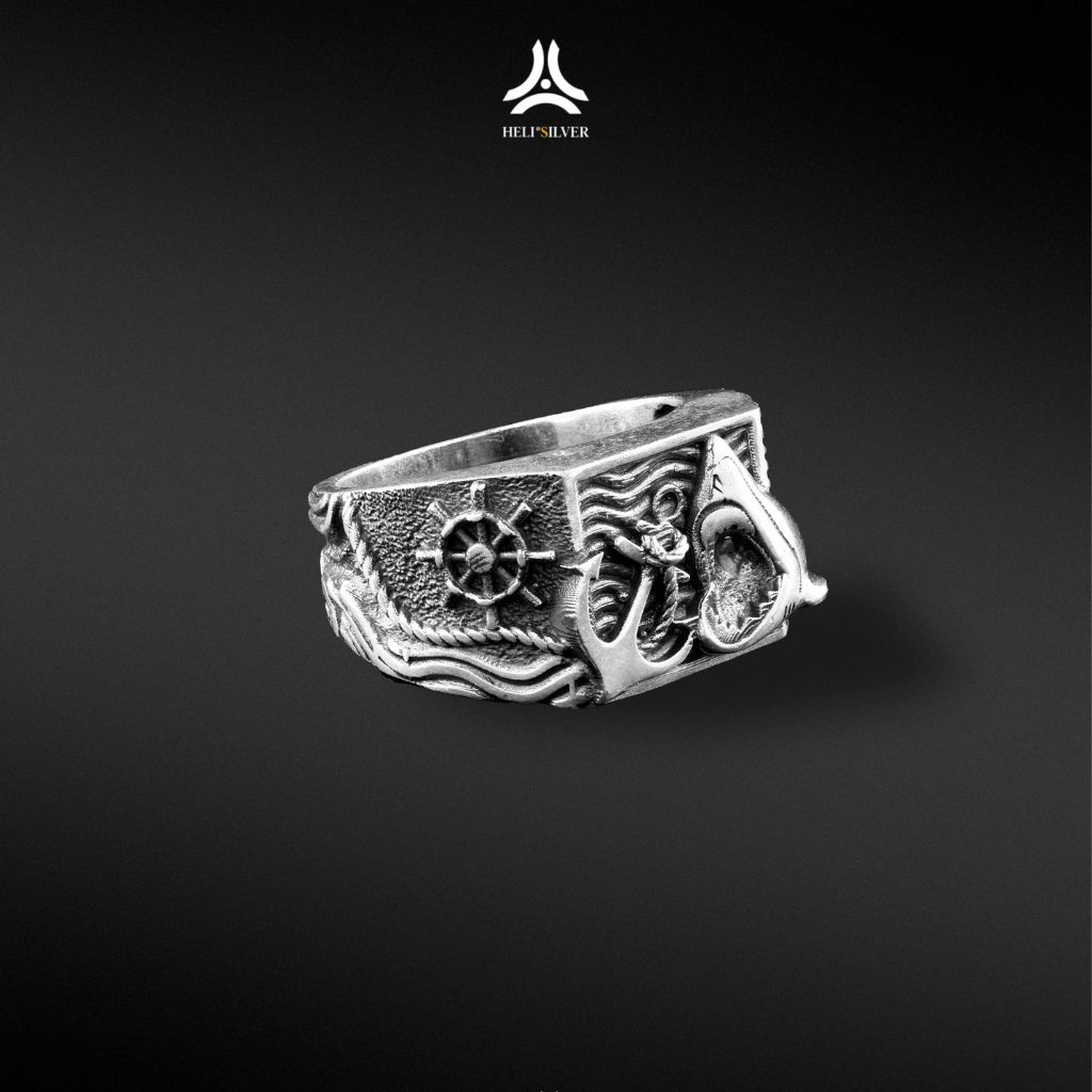 Nhẫn bạc nam, nữ HeliSilver Bruce Ring Helios Original S925