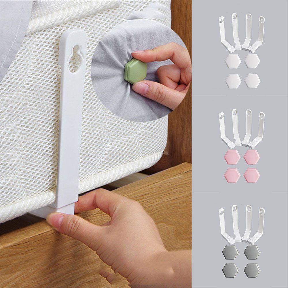 YYlingx 4 Kẹp Cố Định Góc Ga Giường Không Kim Tiện Dụng