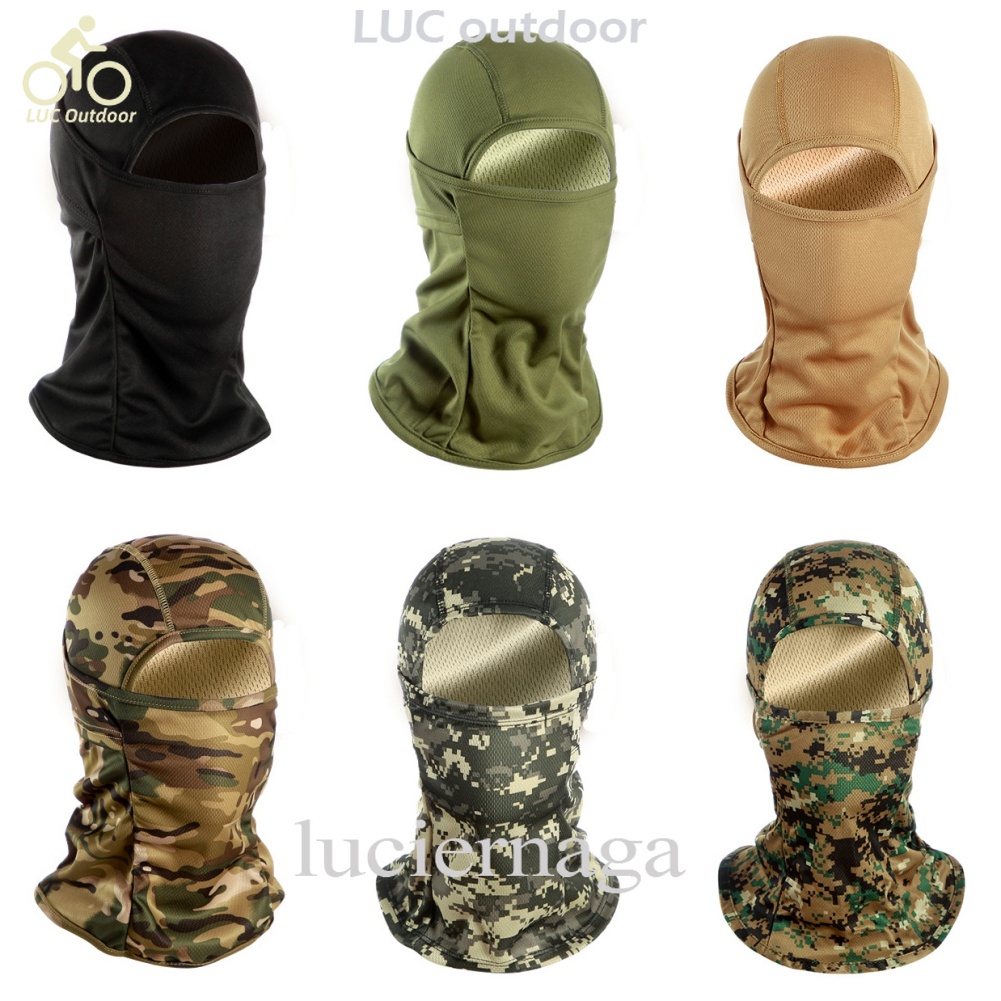 Mũ Trùm Đầu Kiêm Khẩu Trang Balaclava Ngụy Trang Mềm Mại Đa Năng Dùng Khi Đi Xe Đạp / Trượt Tuyết Cho Nam