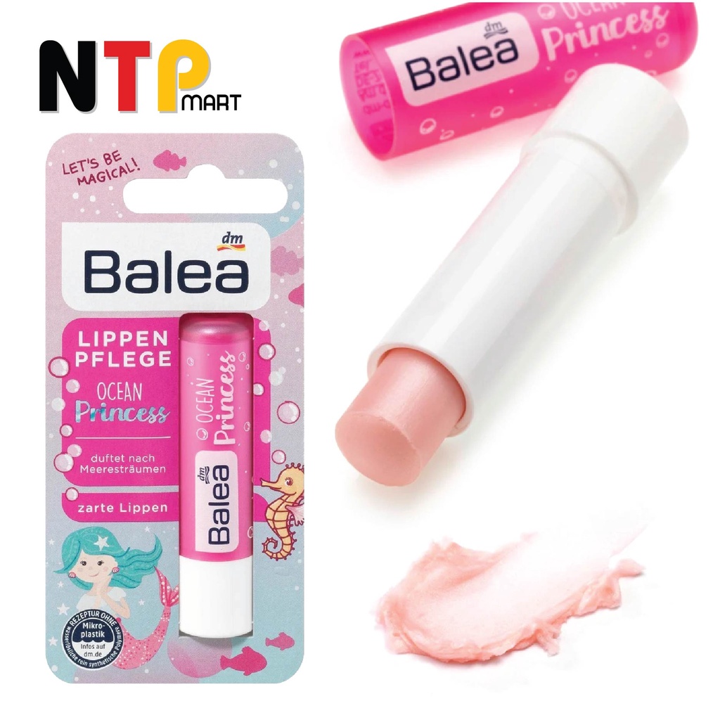 Son dưỡng môi Balea Lippenpflege Ocean Princess dưỡng ẩm cho trẻ em nhập khẩu Đức