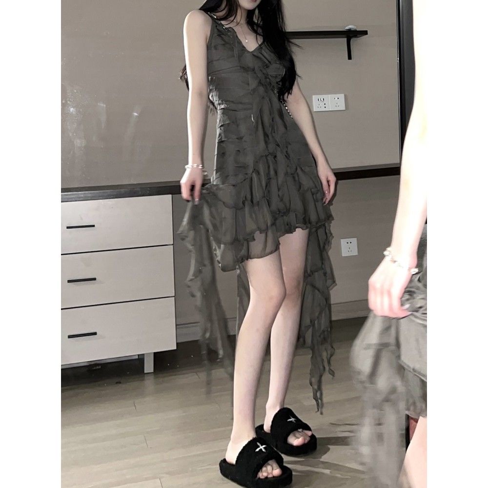 Miss spicy custom heavy industry super fairy small style suspender dress hot girl spring dress pure fairy dress R0FC