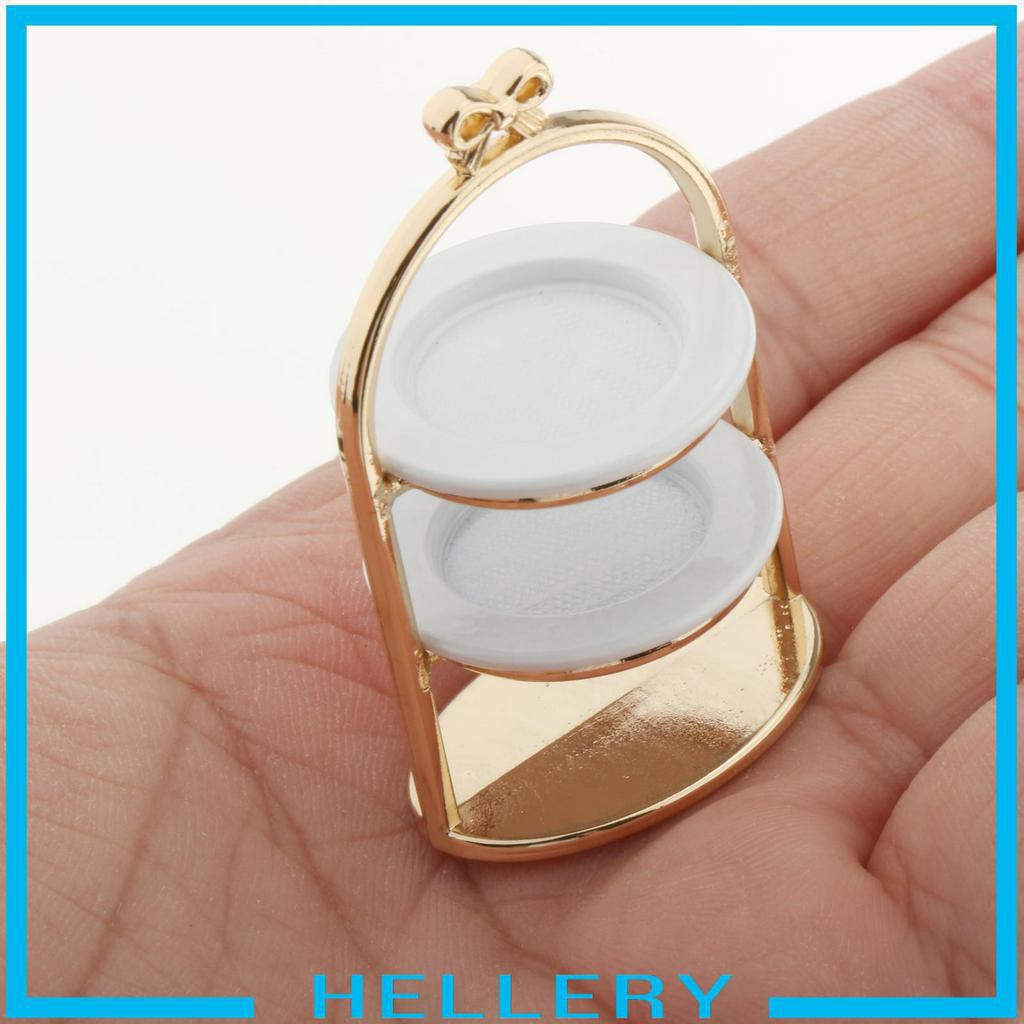 [HelleryVN] Giá Đỡ Bánh Mì Tráng Miệng 3 Tầng Màu Vàng Kim Thu Nhỏ 1: 12 Dành Cho Nhà Búp