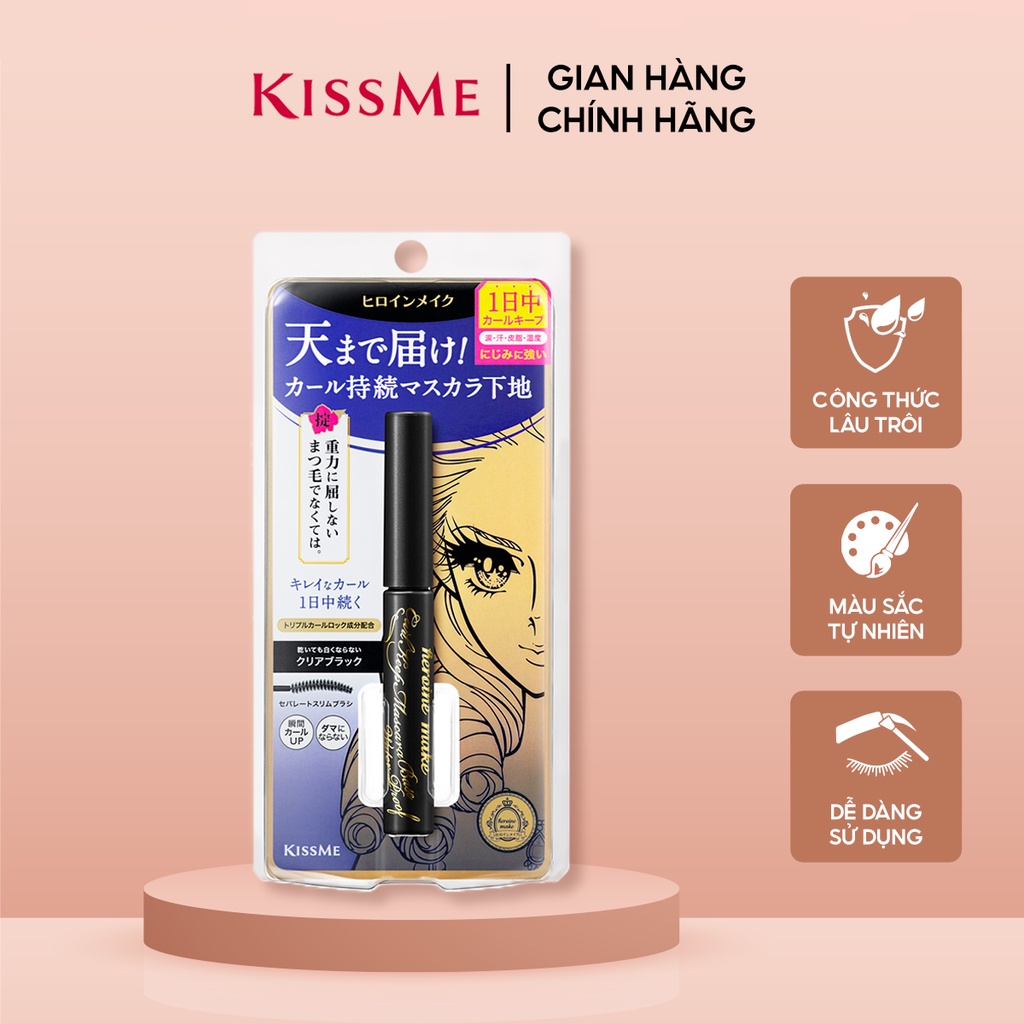 Chuốt mi mascara KISSME Heroine Make Curl Keep Mascara Base WP giữ nếp cong mi 4.5g