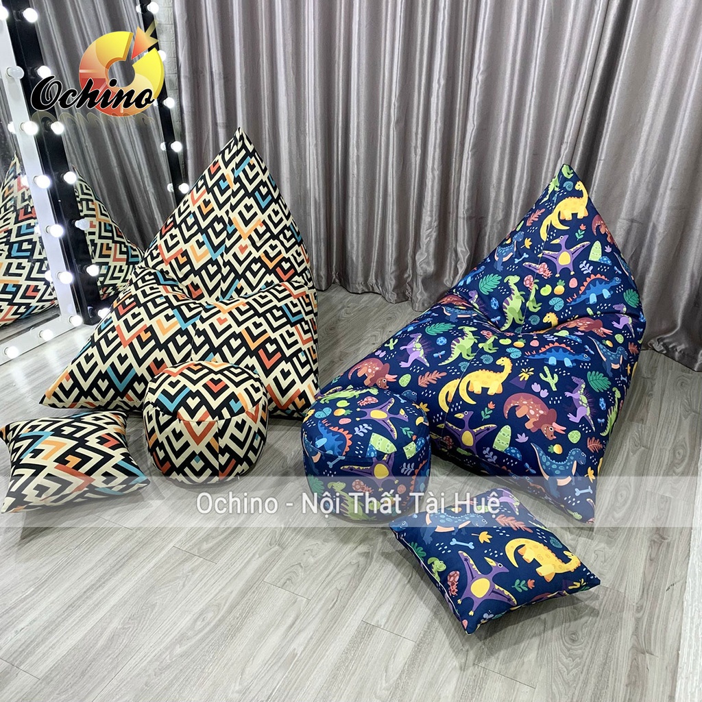 Vỏ Ghế Lười Hạt Xốp Dáng Sofa Thuyền Thư Giãn Phong Cách Hiện Đại Size To Cực Sang Chảnh (Có sẵn)