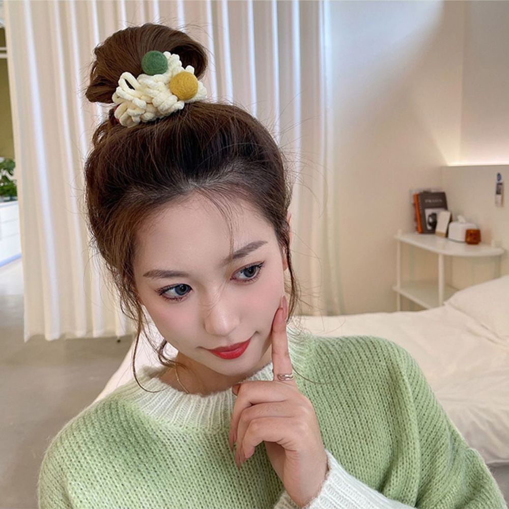 Dây buộc tóc hình cây lau nhà dễ thương phong cách Hàn Quốc cho nữ