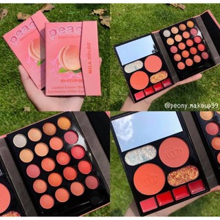 Kit makeup trang điểm dạng bóp, ví Peach Mila Color