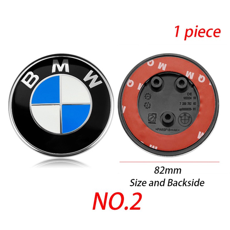 Logo trang trí cản xe hơi Bmw X1 X3 X5 X6 1 3 5 7 seri 82mm 78mm