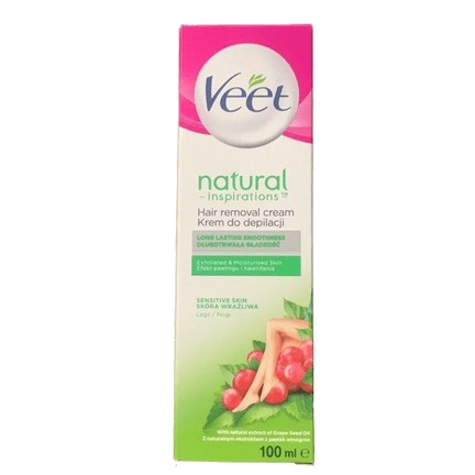 Kem tẩy lông da nhạy cảm Veet Natural Inspiration Sensitive Skin Hair Removal Cream 100ml - HÀNG SÉC