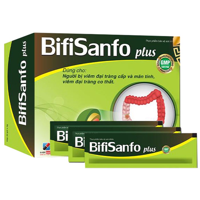 Bifisanfo Plus, hỗ trợ giảm triệu chứng do rối loạn tiêu hóa, viêm đại tràng ( 12 gói ) hàng chính hãng.