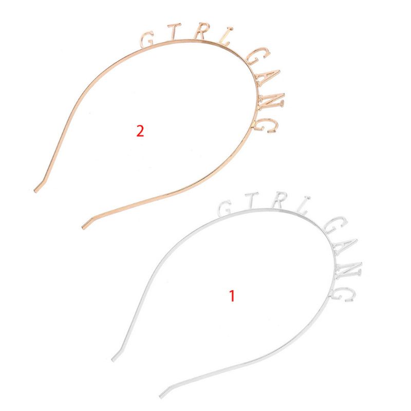 Băng Đô Cài Tóc Hình Vương Miện Bằng Hợp Kim In Chữ Vui Nhộn Cho Nữ