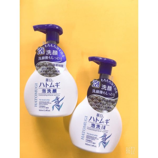 Sữa rửa mặt Hatomugi tạo bọt dưỡng ẩm và làm sáng da Nhật Bản(160ml)