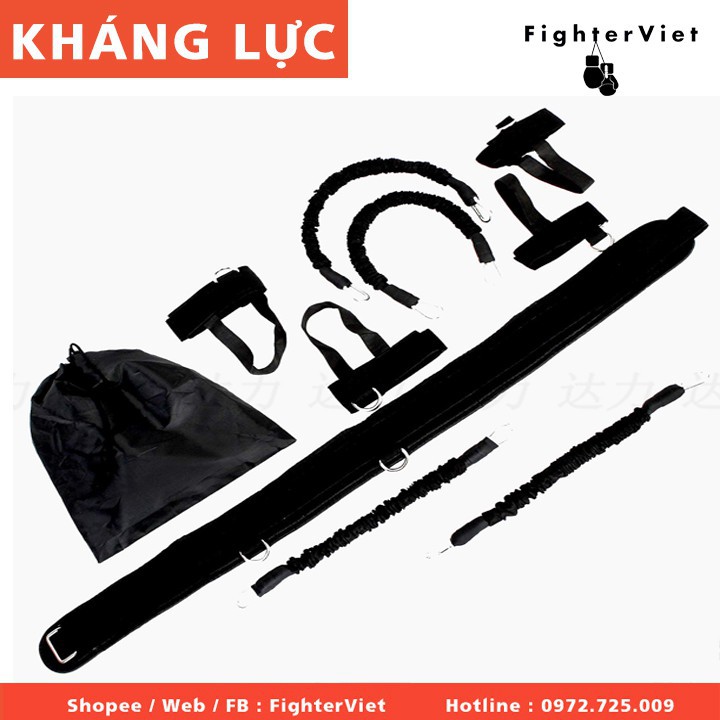 ( HÀNG CAO CẤP) Dây Kháng Lực Boxing KickBoxing Muay Thái Mẫu 2021 Dụng Cụ Võ Thuật chính hãng FighterViet