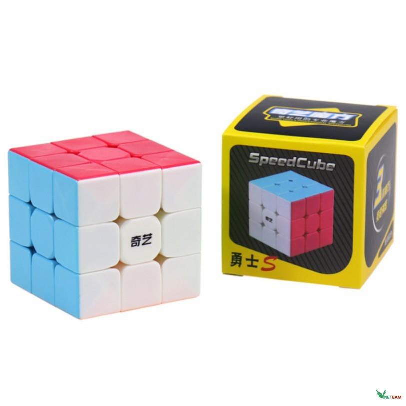 Rubik 3x3 QiYi Warrior S QY33S Stickerless Rubic 3 Tầng Không Viền KT 5,5cm -dc4642