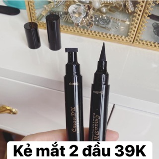 [Hàng mới về] Bút kẻ mắt dạng lỏng 2 trong 1 có đầu tem chống thấm nước lâu trôi