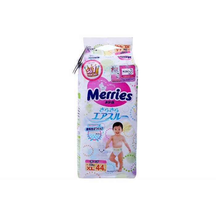 Bỉm Merries tã dán cỡ XL44