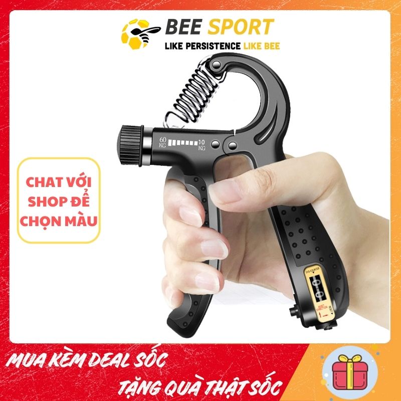 Kìm bóp tay X1 loại tốt, dụng cụ tập lực tay có bộ đếm và điều chỉnh lực từ 10kg-60kg