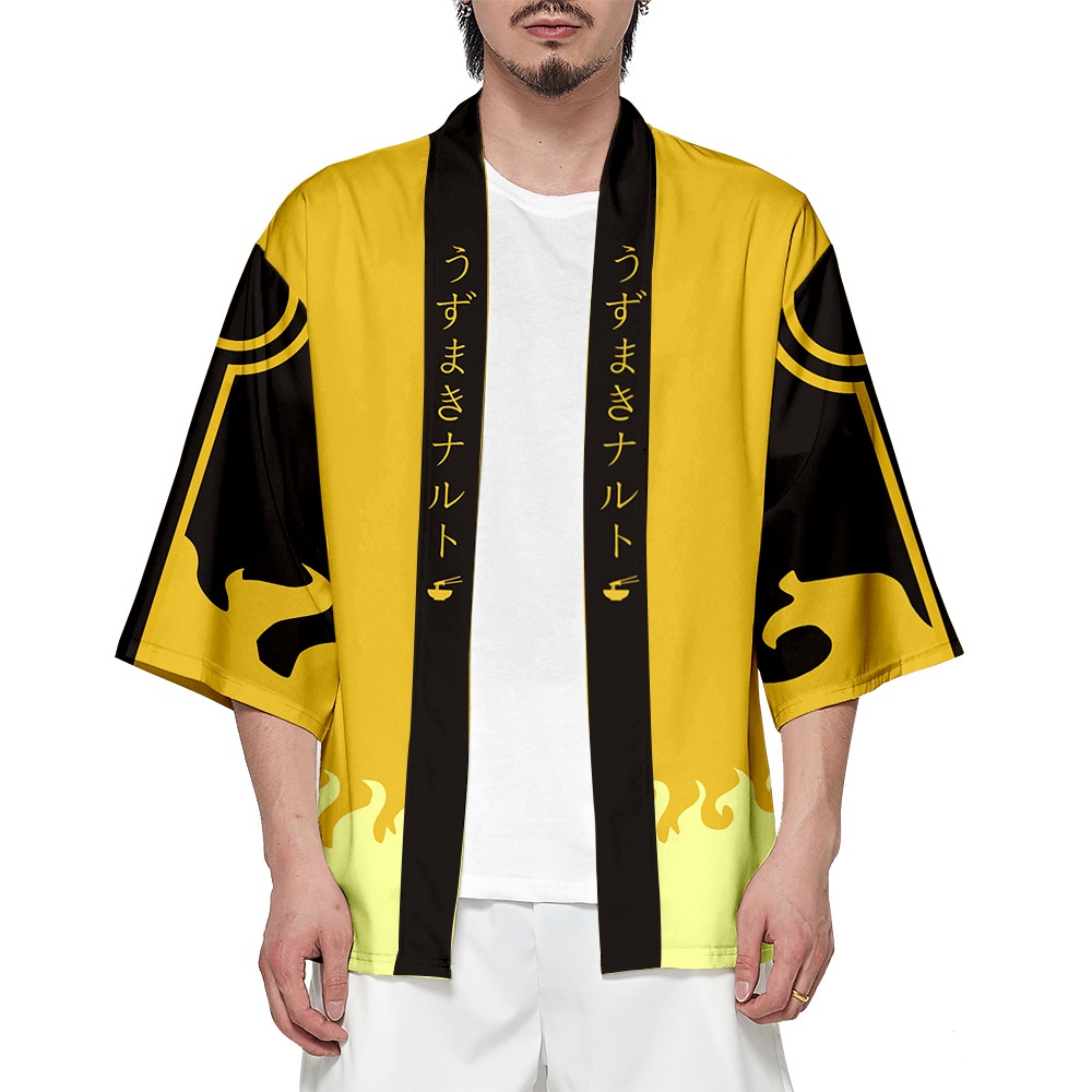 Mới Áo Khoác Kimono Tay Dài Dáng Rộng In Hình Nhân Vật Anime Naruto 3D Thời Trang Unisex
