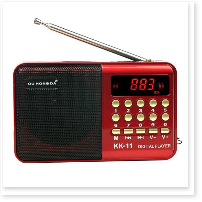 ĐÀI RADIO FM NGHE NHẠC QUA USB VÀ THẺ NHỚ, NGHE KINH PHẬT KK11 ÂM THANH TRUNG THỰC