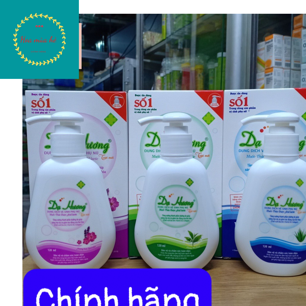 Dung dịch vệ sinh phụ nữ Dạ Hương Chai lớn có vòi 120ml  (Đủ hương)