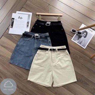Quần short đùi lưng cao