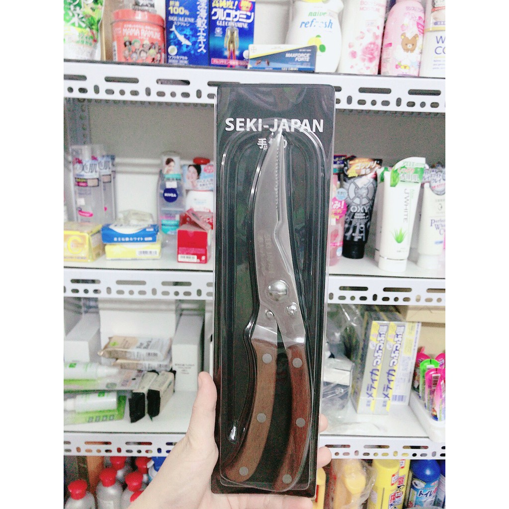 Kéo cắt gà cán gỗ Seki JAPAN
