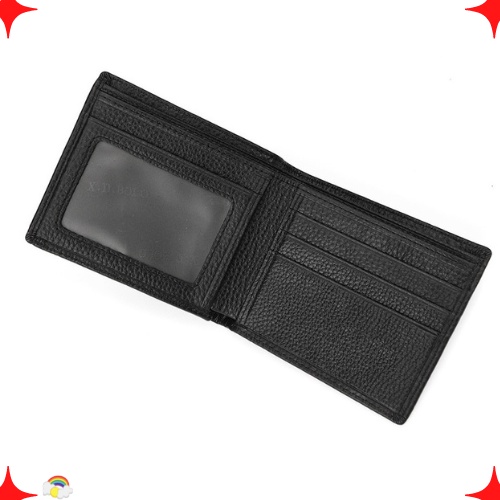 Ví Ngang Nam Da Bò Thật Kiểu Dáng Trẻ Trung Độc Đáo, Bóp Đựng Tiền Thẻ Mini - LT01 - Leli_store