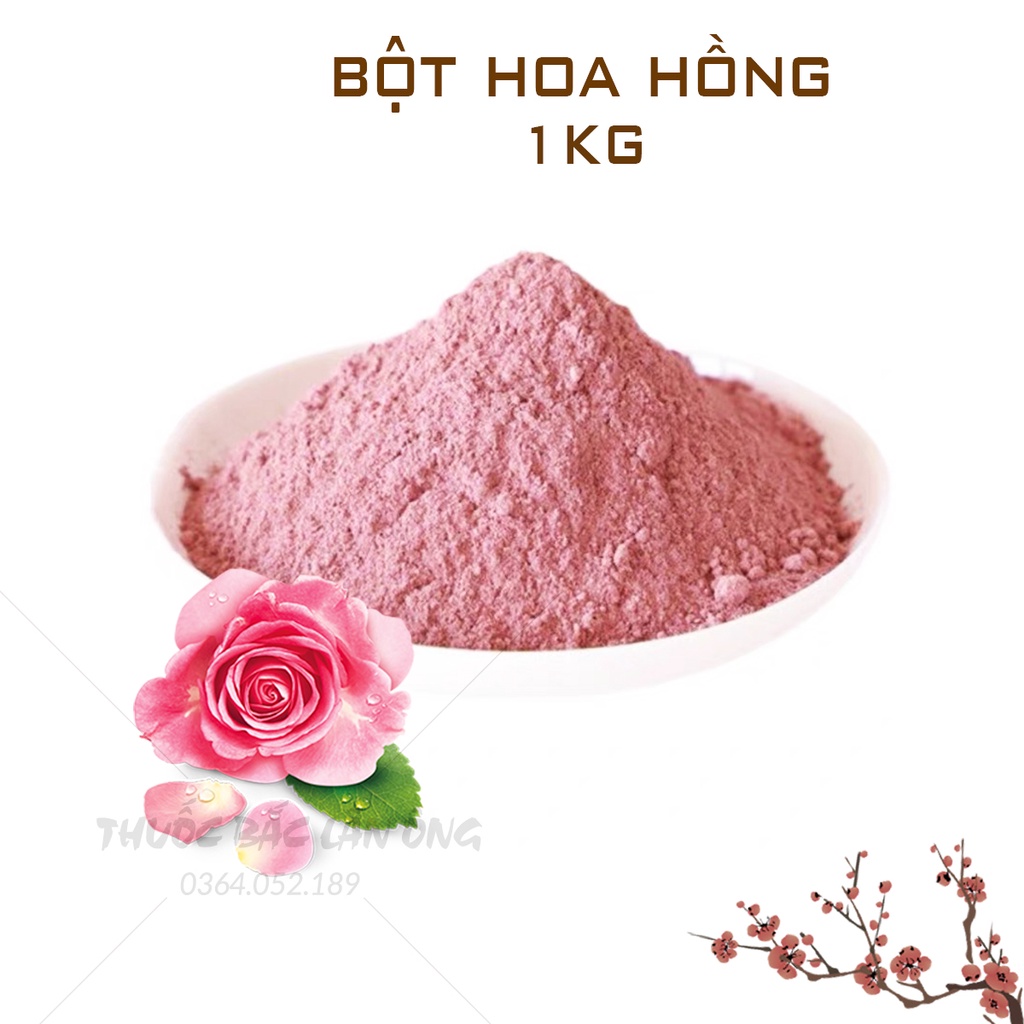Bột hoa hồng nguyên chất 1kg (Làm mặt nạ dẻo, trà dưỡng nhan)
