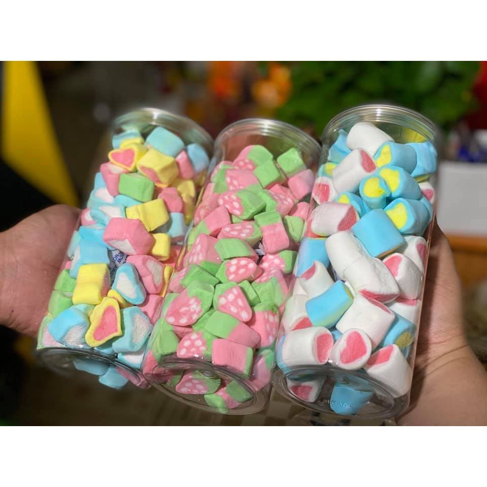 Kẹo Bông Marshmallow Lon 200gr (Giao Ngẫu Nhiên)